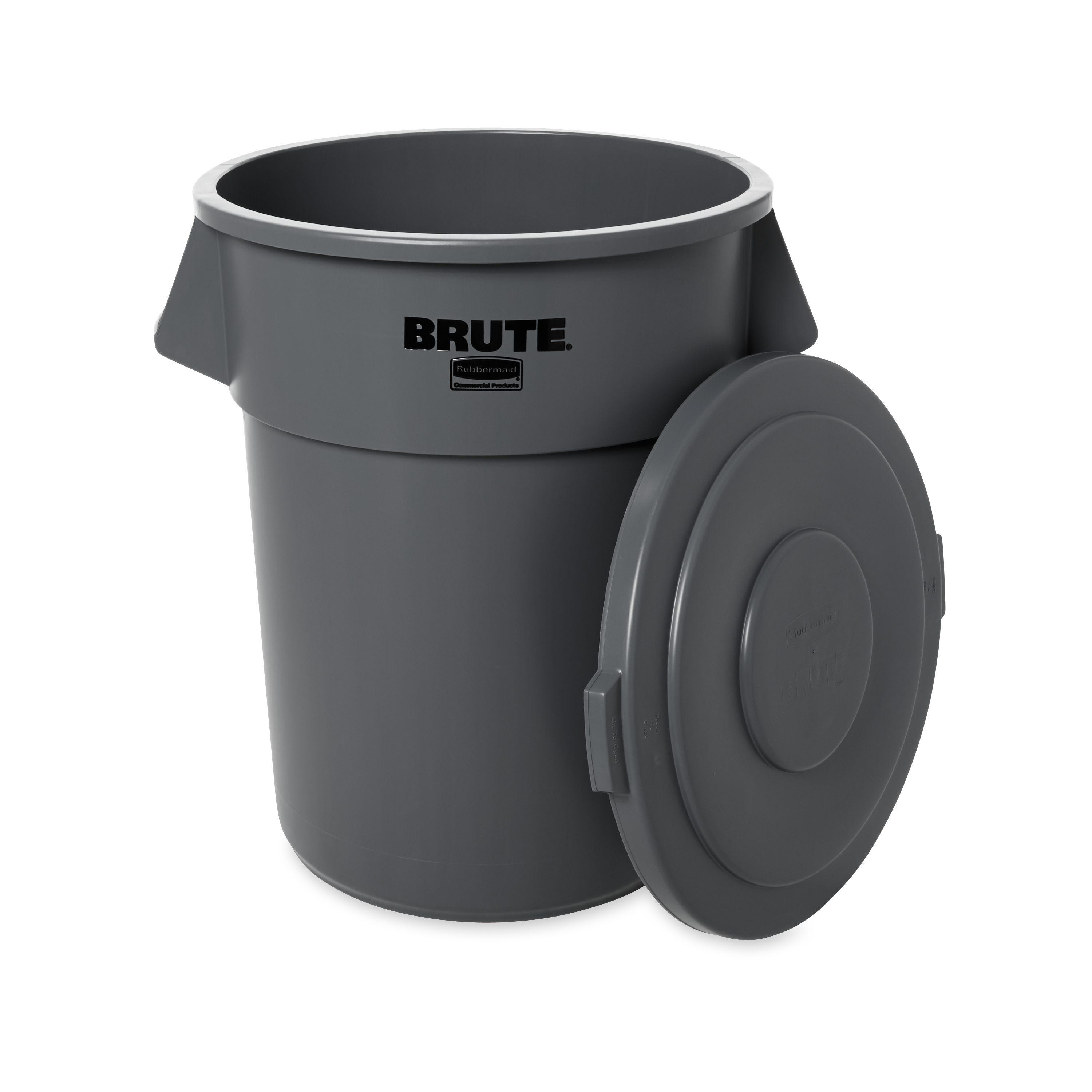 乐柏美商务用品BRUTE™自排水桶盖配有自排水凹槽，可减少积水聚集。