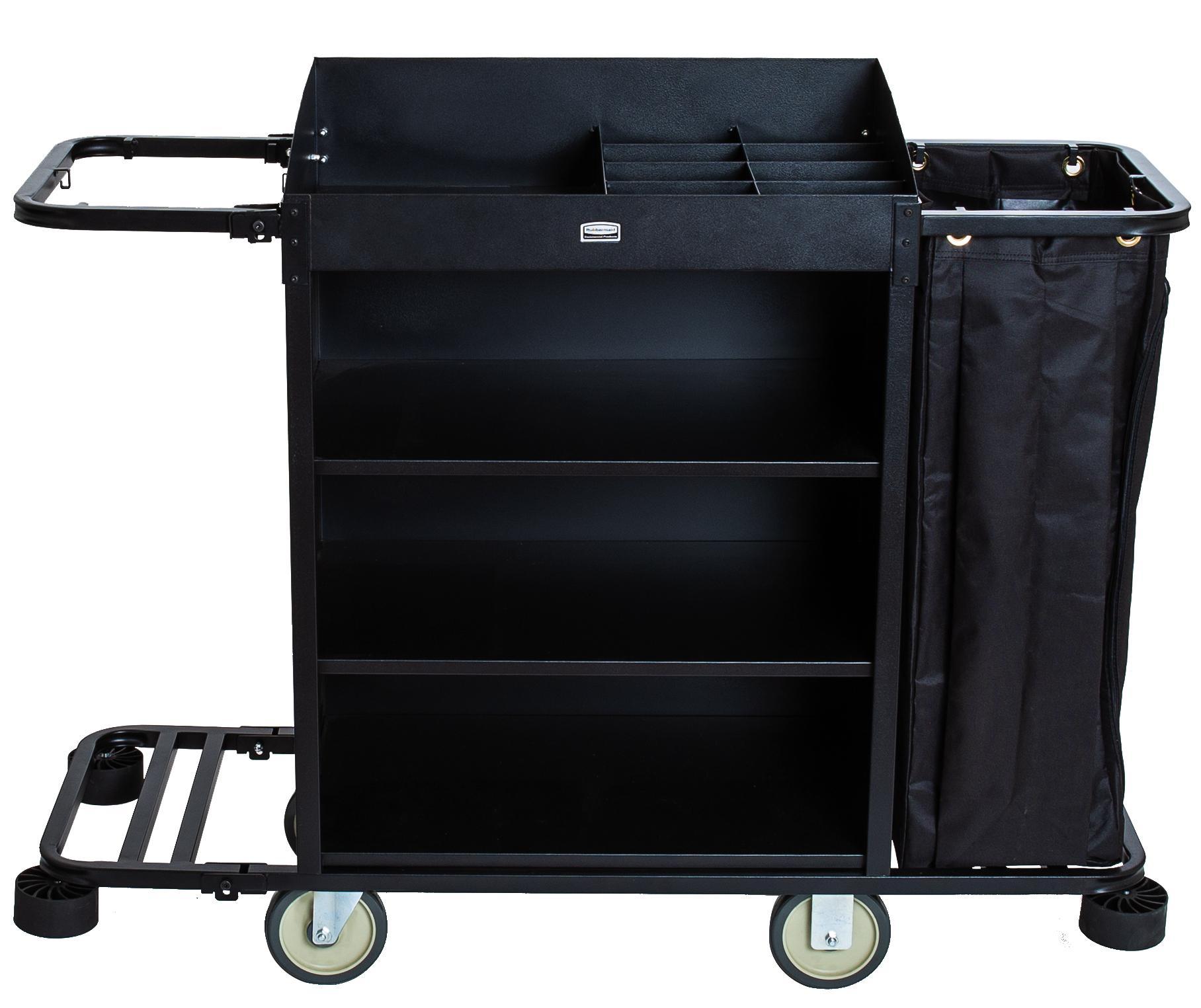 这款专业轻型家政推车在设计时充分考虑了您的家政需求，以更小的占地面积和更高的存储容量来提高工作效率。