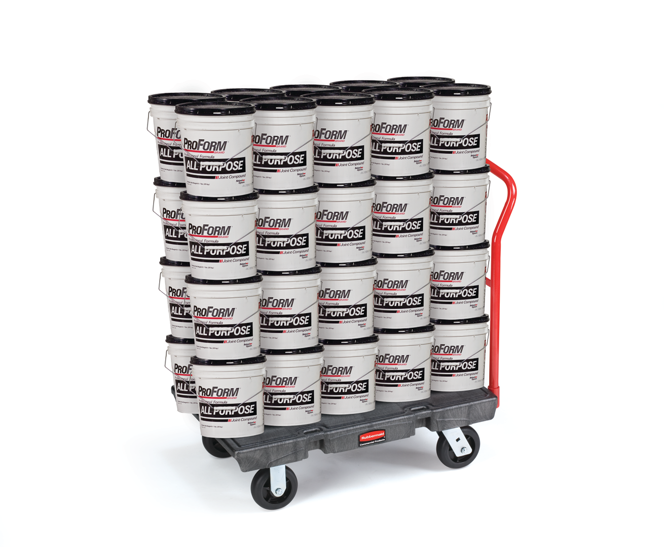 乐柏美商务用品重型平板推车，尺寸61cm x 91cm，配备15cm TPR脚轮，载重能力454kg。轻松应对大型、重型或超尺寸物品的转运需求，广泛适用于从零售补货到建筑工地的多样化场景。